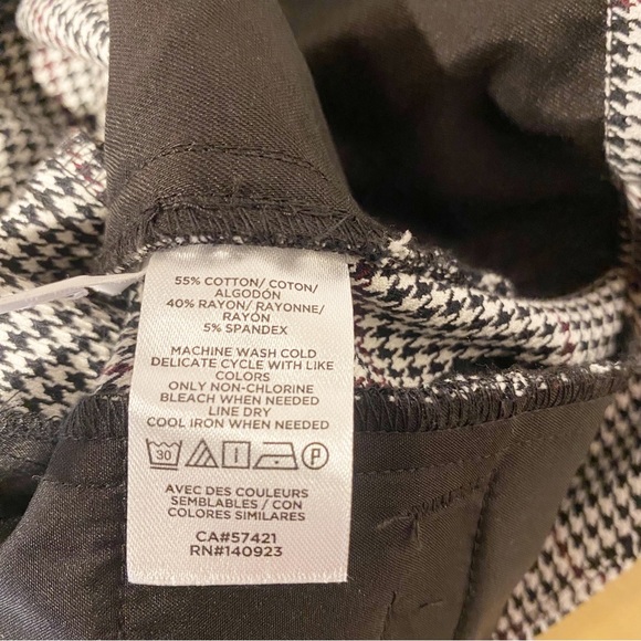LOFT | NWOT Perfect Skinny Pants In Windowpane, Micro Houndstooth Pattern Sz. 6 - Picture 9 of 12